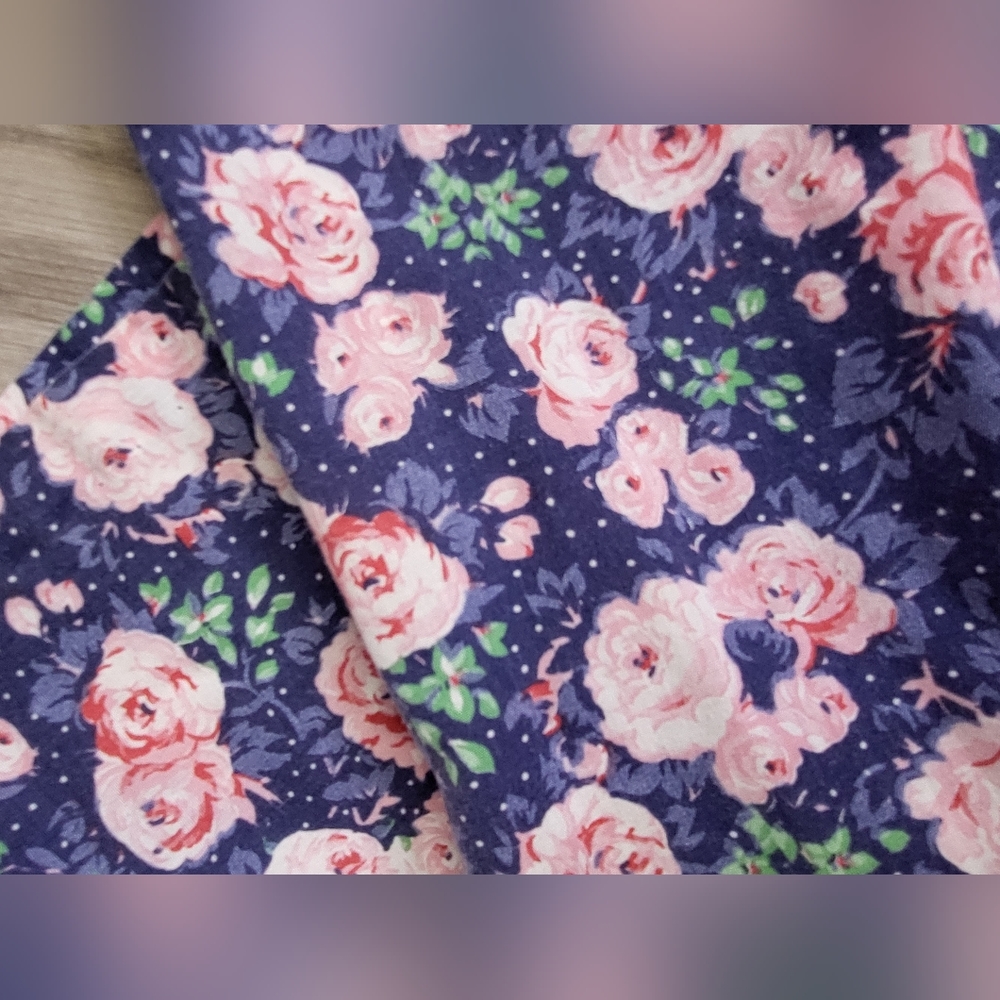 Vintage 70s Off The Shoulder Cabbage Rose Floral Dress - Picture 2 of 12